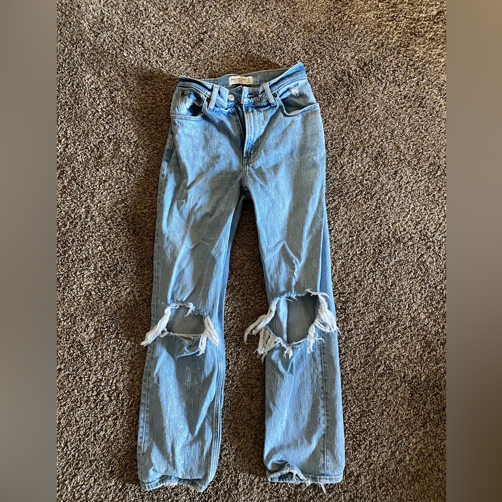 Abercrombie & Fitch 90's Straight Ultra Curve Love High Rise Jeans